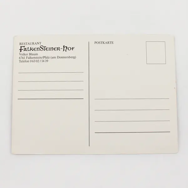 Vintage Falkensteiner Hof Restaurant Donnersberg Germany Postcard