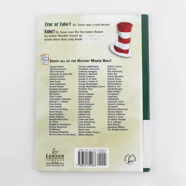Dr. Seuss Lerner HC Book, Laura Hamilton Waxman 2010 