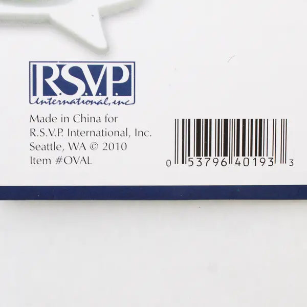 Set Of 6 RSVP Classic Kitchen Basics White Porcelain Cheese Markers 2010