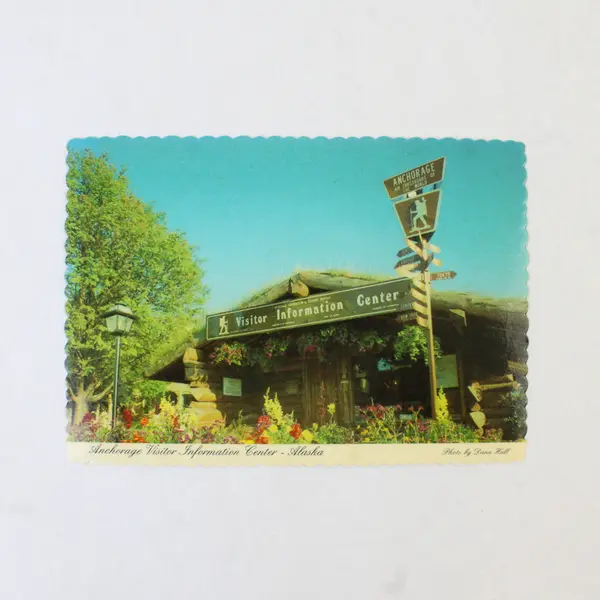 Lot Of 2 Vintage Anchorage Alaska Postcards Visitor Center Downtown Skyline 
