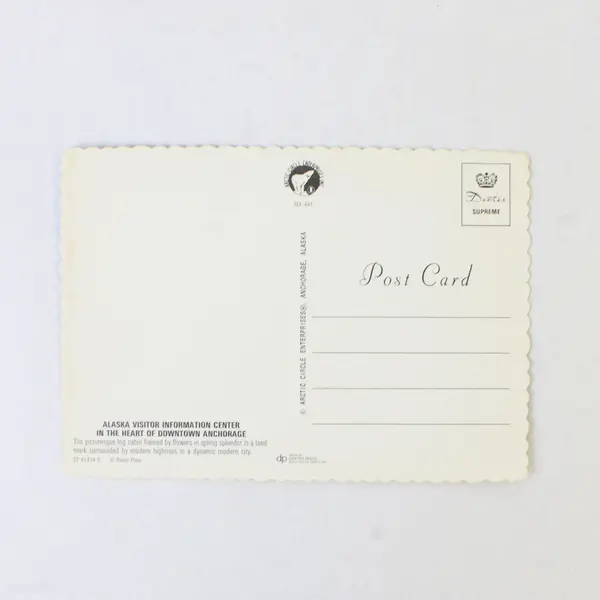 Lot Of 2 Vintage Anchorage Alaska Postcards Visitor Center Downtown Skyline 