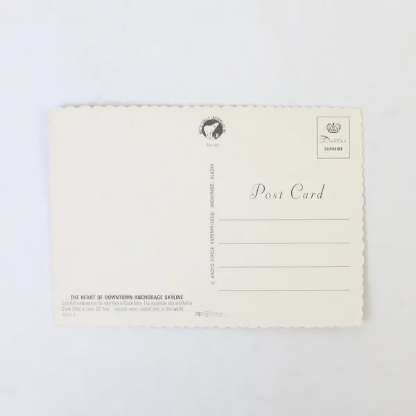 Lot Of 2 Vintage Anchorage Alaska Postcards Visitor Center Downtown Skyline 