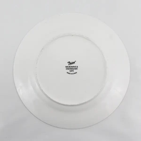 Trisa Snowman On A Snowy Night Round Platter 10.5"