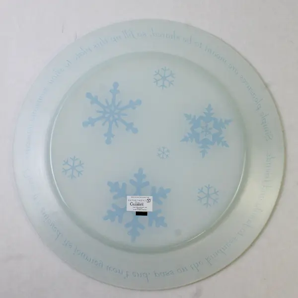Department 56 Time To Celebrate Iridescent/Glass Snow Flake Serving Plate 2005