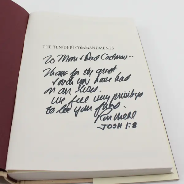 The Ten-der Commandments by Ron Mehl 1998 1st Edition Signed Hardcover DJ