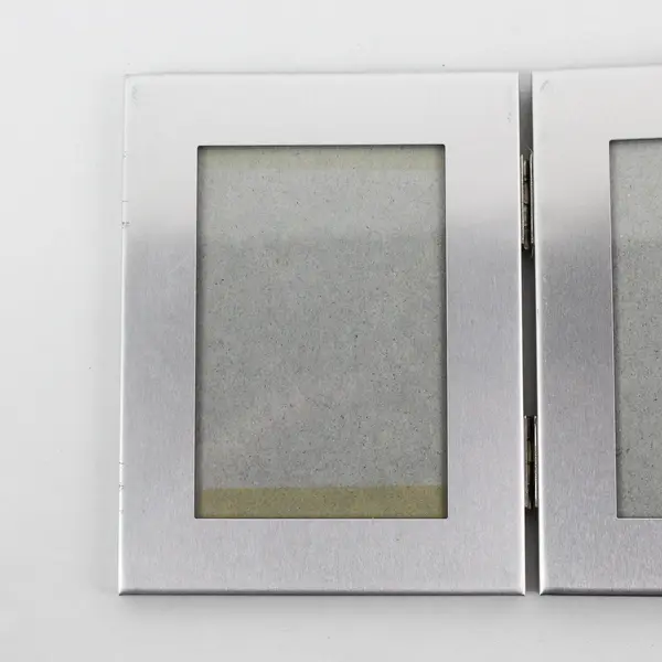 Metal Silver-Tone Photo Frames Folding/Hinged, Holds Five 3" x 2" pics