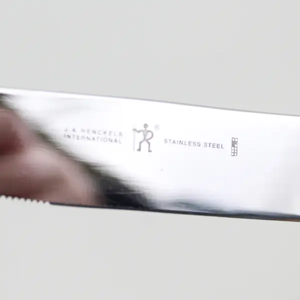 Lot of 2 J A Henckels (Zwilling) SS Steak Knives 8.75" Rare HTF Unknown Pattern 