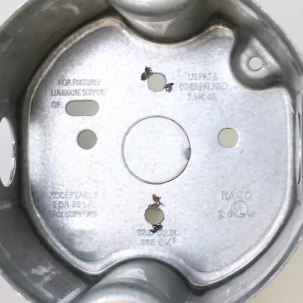 Open Box 4" Round Ceiling Fan Mounting Box 2 1/8" Deep