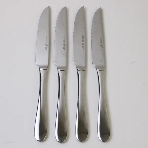 Lot of 4 J A Henckels (Zwilling) SS Steak Knives 8.75" Rare HTF Pattern New 