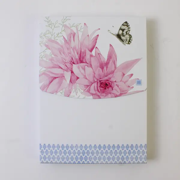 Set Of Hallmark Marjolein Bastin Floral 35 Sheets & 17 Envelopes W/ Holder