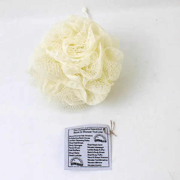 Lot Of 2 Natural Body Bar Unbranded Yellow/Green Shower Puff/Sponge/Loofahs