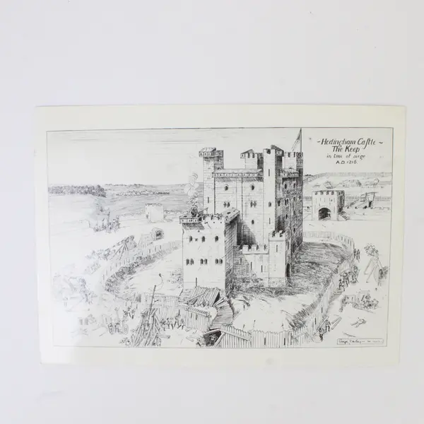 Lot Of 2 Vintage Hedingham Castle England Postcards