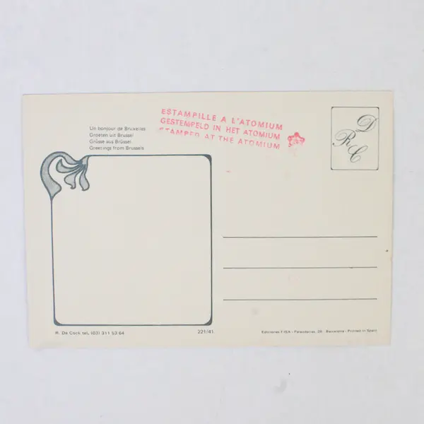 Vintage Greetings From Brussels Belgium Postcard Views Of 3 Landmarks