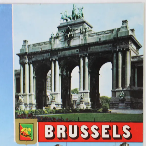 Vintage Greetings From Brussels Belgium Postcard Views Of 3 Landmarks