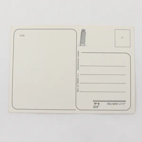 Vintage Leaning Tower Of Pisa Italy Postcard My Story History