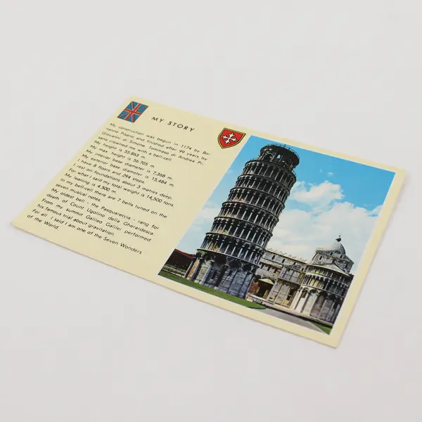 Vintage Leaning Tower Of Pisa Italy Postcard My Story History