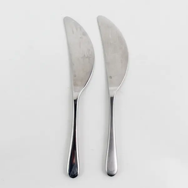 Lot of 2 Gourmet Settings GON17 Pattern 18/10 Stainless Butter Spreaders 7" Good