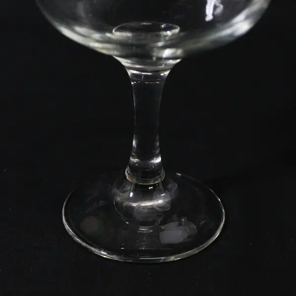 Lot Of 3 Unbranded Matching Clear Glass Coupe Glass/Champagne Saucers 4.75" Tall