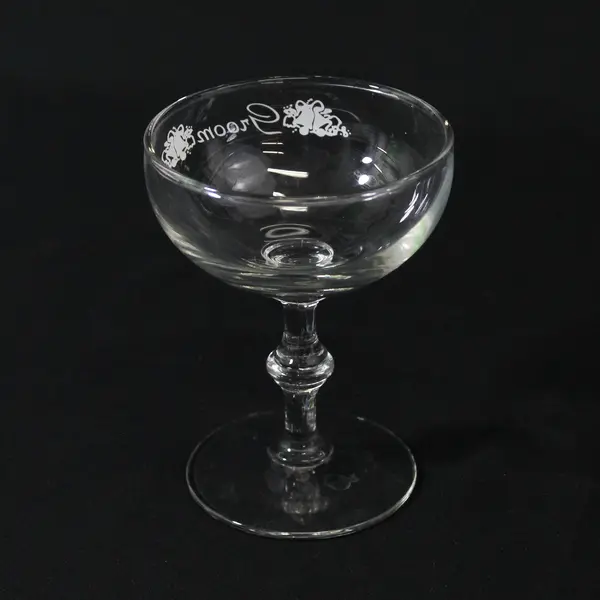 Unbranded Clear Glass "Groom" Coupe Glass/Champagne Saucer 4.75" Tall