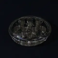 Unbranded Round Clear Glass Flower Frog For Flower Arrangements 11 Holes 3.75"