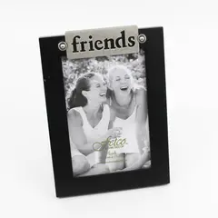 Fetco Wood Black Photo Frame (4 "x 6") with "Friends" wording at top, 2009