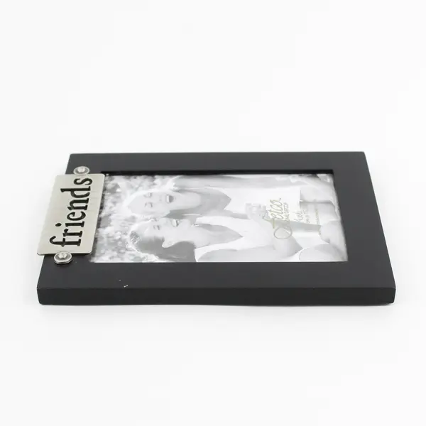 Fetco Wood Black Photo Frame (4 "x 6") with "Friends" wording at top, 2009