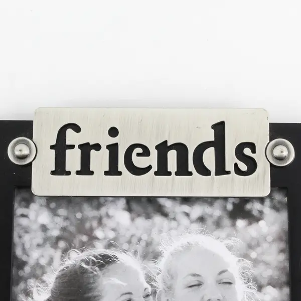 Fetco Wood Black Photo Frame (4 "x 6") with "Friends" wording at top, 2009