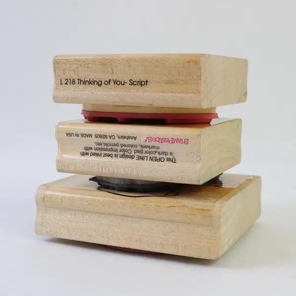 Lot of 3 Rubber Stamps - Happy Birthday, Forget Me Not, Thinking of You