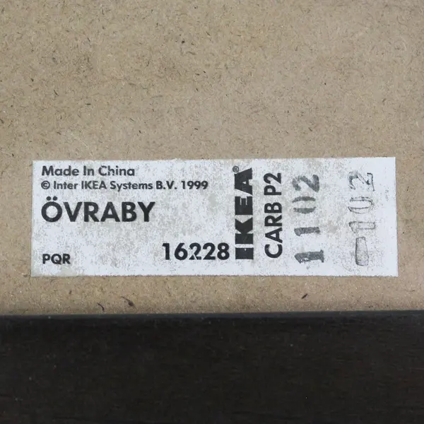 Ikea 8×10 Brown Wooden Photo Frame, Silver Metal Corners, #16228