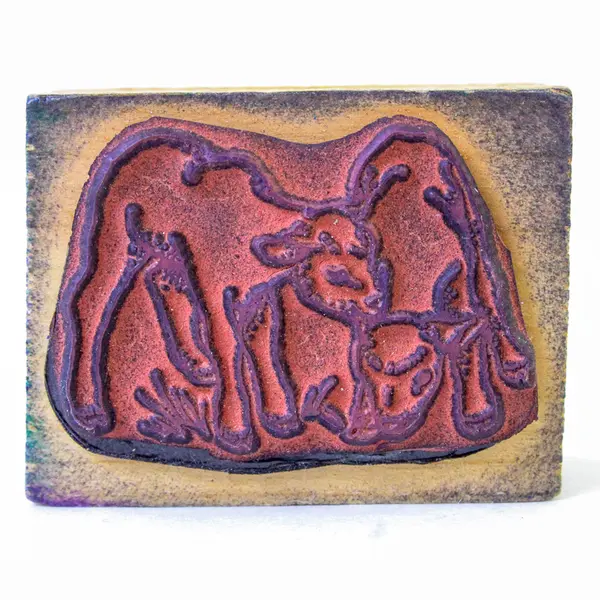 Lot of 5 Rubber Stamps Birdhouse Calf Cow Duck Chevron 