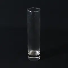 Unbranded Simple Basic Cylinder Clear Glass Bud Vase 7.75" Tall 1.75" Diameter