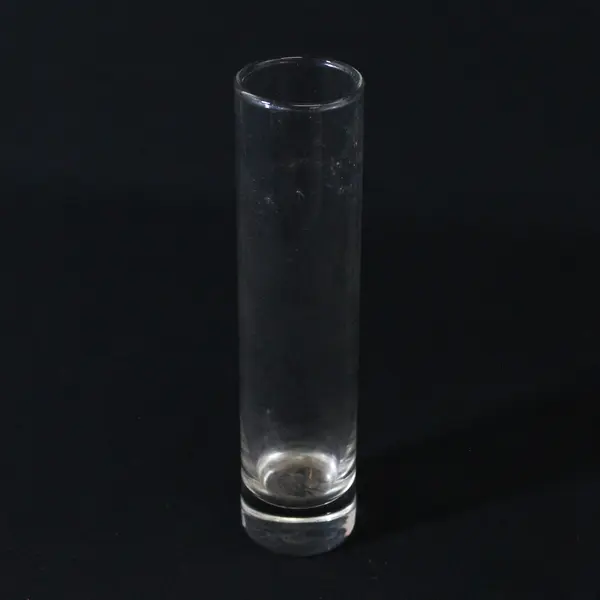 Unbranded Simple Basic Cylinder Clear Glass Bud Vase 7.75" Tall 1.75" Diameter
