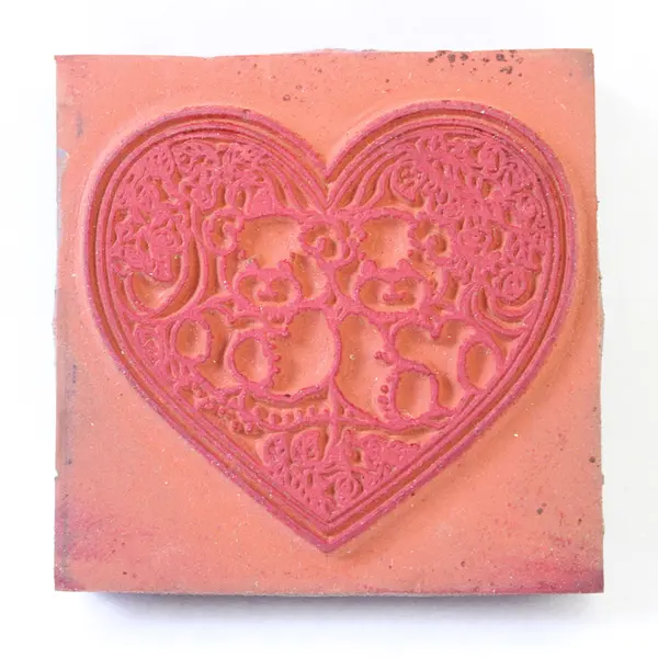 Lot of 5 Rubber Stamps K, N, Star, Heart & Honey Pot 