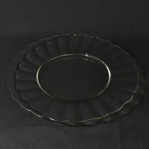 Vtg Anchor Hocking Moments Torte Sandwich Glass  Plate 14" 