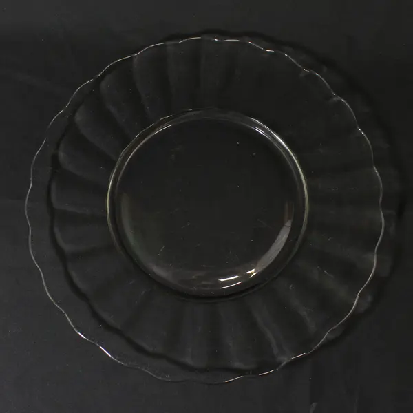 Vtg Anchor Hocking Moments Torte Sandwich Glass  Plate 14" 