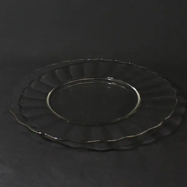 Vtg Anchor Hocking Moments Torte Sandwich Glass  Plate 14" 