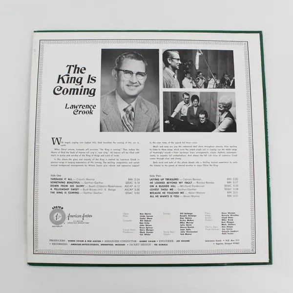 Lawrence Crook - King is Coming - 12" Vinyl Record