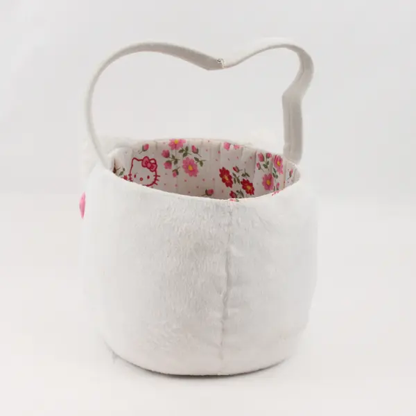 Vintage Hello Kitty Plush Easter Basket VTG Collectible 7in