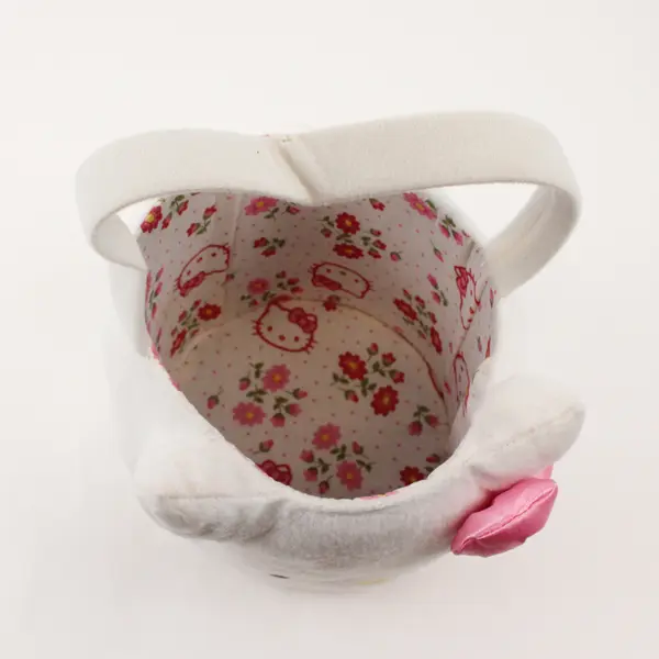 Vintage Hello Kitty Plush Easter Basket VTG Collectible 7in