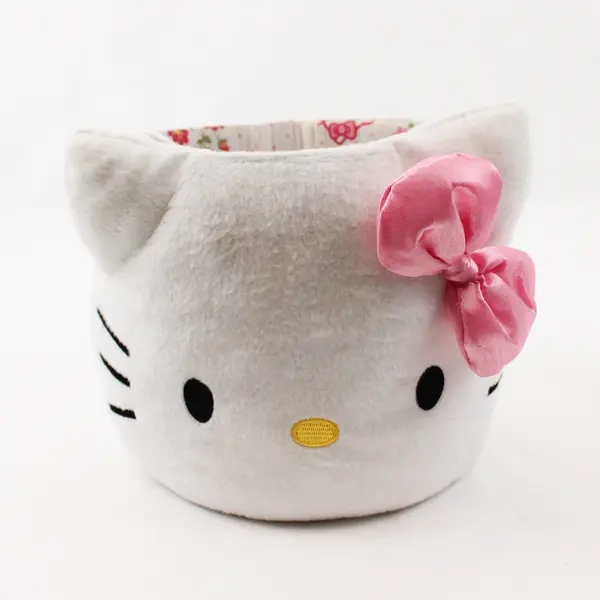 Vintage Hello Kitty Plush Easter Basket VTG Collectible 7in