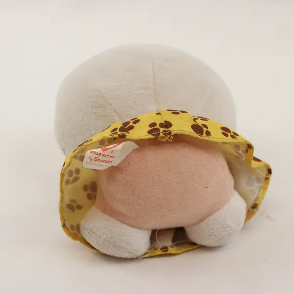 TY Hello Kitty Sanrio 6" Plush Yellow Dress & Bow Monkey Motif