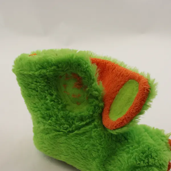 Wonder Nation Monster Claw Slip-On Slippers Green/Orange Kids 7-8