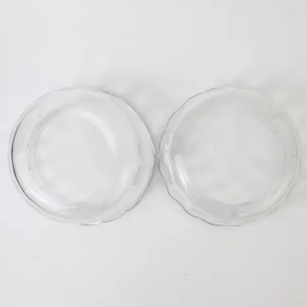 Set of 2 Vtg Anchor Hocking Moments Bowl Clear Glass Scalloped Rim Bowls 5.5"