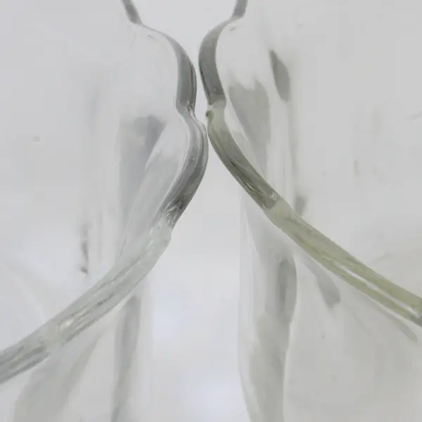 Set of 2 Vtg Anchor Hocking Moments Bowl Clear Glass Scalloped Rim Bowls 5.5"