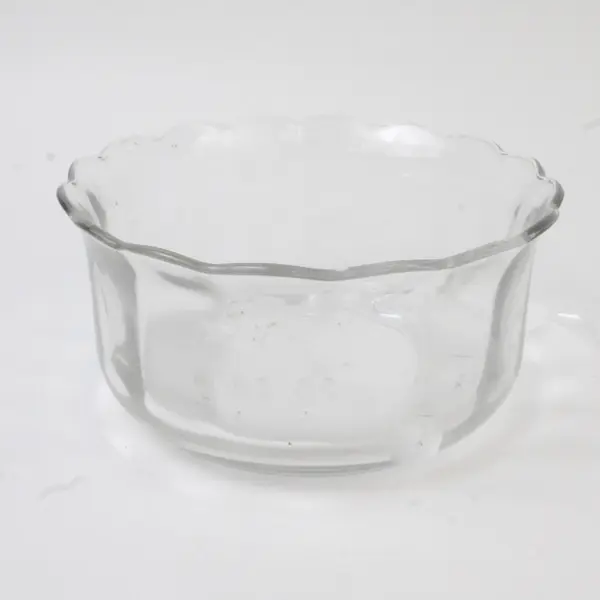 Set of 2 Vtg Anchor Hocking Moments Bowl Clear Glass Scalloped Rim Bowls 5.5"