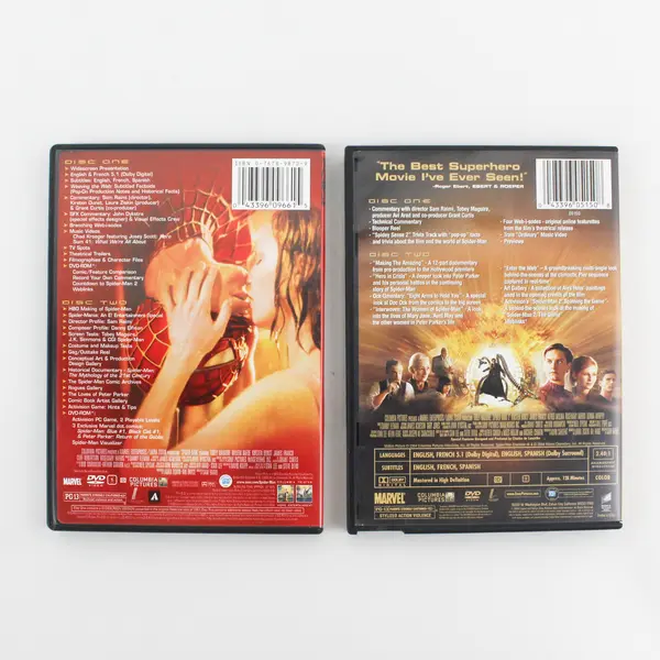 Lot of 2 Spider-Man Double DVD Movies  1 & 2 Widescreen Editions 2002/2004