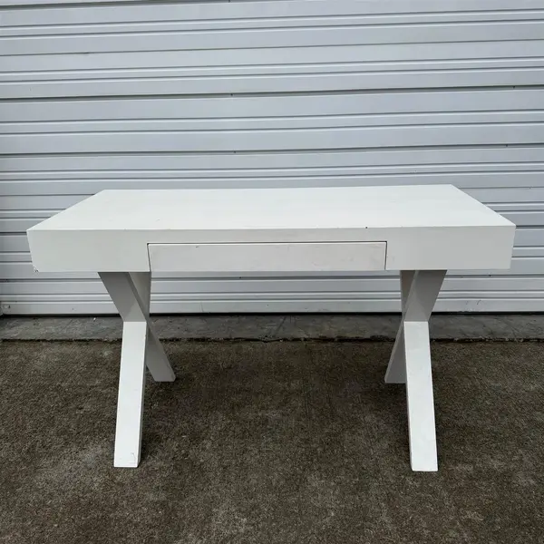World Market White Josephine Work Desk  - Local Pickup Only