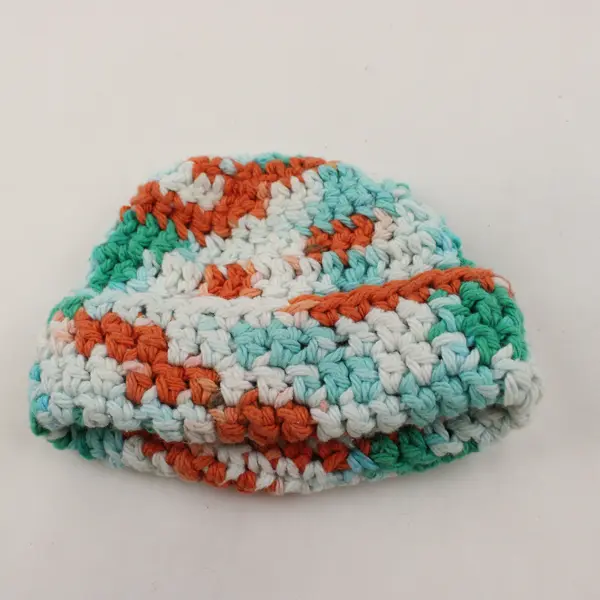 Crocheted Multicolor Doll Hat Soft Yarn Fits Collectible Dolls
