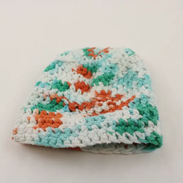 Crocheted Multicolor Doll Hat Soft Yarn Fits Collectible Dolls