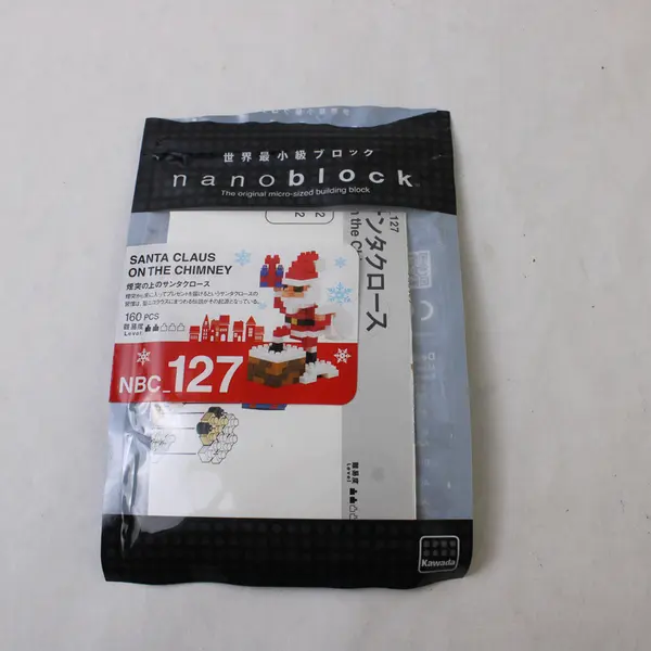Nanoblock Santa Claus on Chimney Micro Brick Set Holiday Collectible